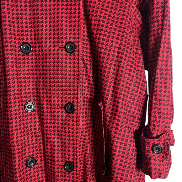 Aquascutum London Red Checkered Trench Coat - Picture 3 of 8